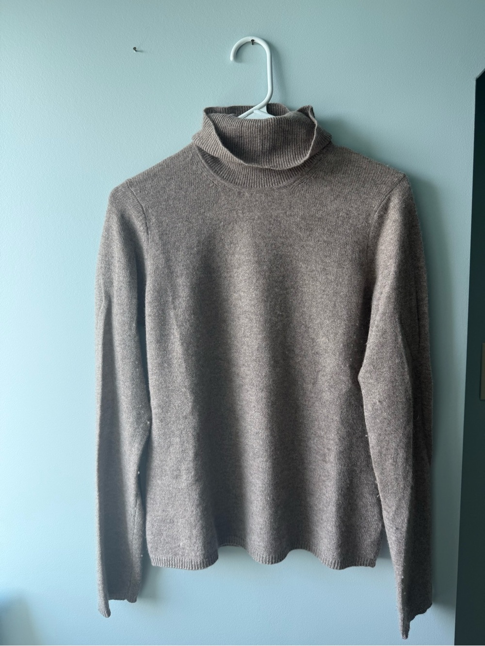 Adrienne Vittadini Taupe/Brown Turtleneck Sweater